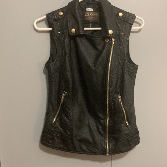 Ci Sono by Cavalini Faux Leather Vest - Picture 5 of 9